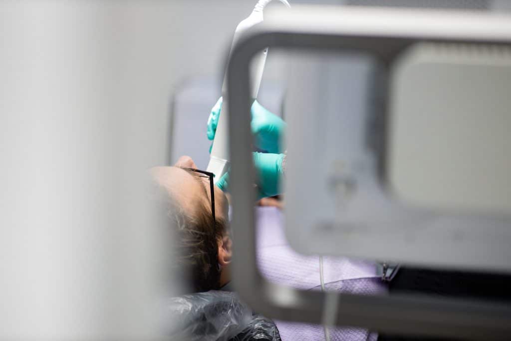 Scanning a patients mouth at McKinney-Graham Dental Arts