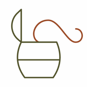 Icon of floss used for cleaning hard-to-reach teeth