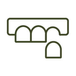 Icon showing a missing tooth from the dental arch to illustrate a knocked-out tooth