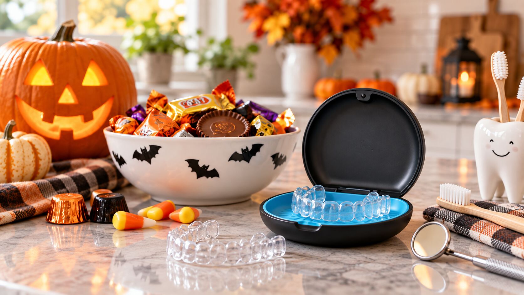 Featured image for “Halloween Candy with Invisalign, Veneers, and Implants”